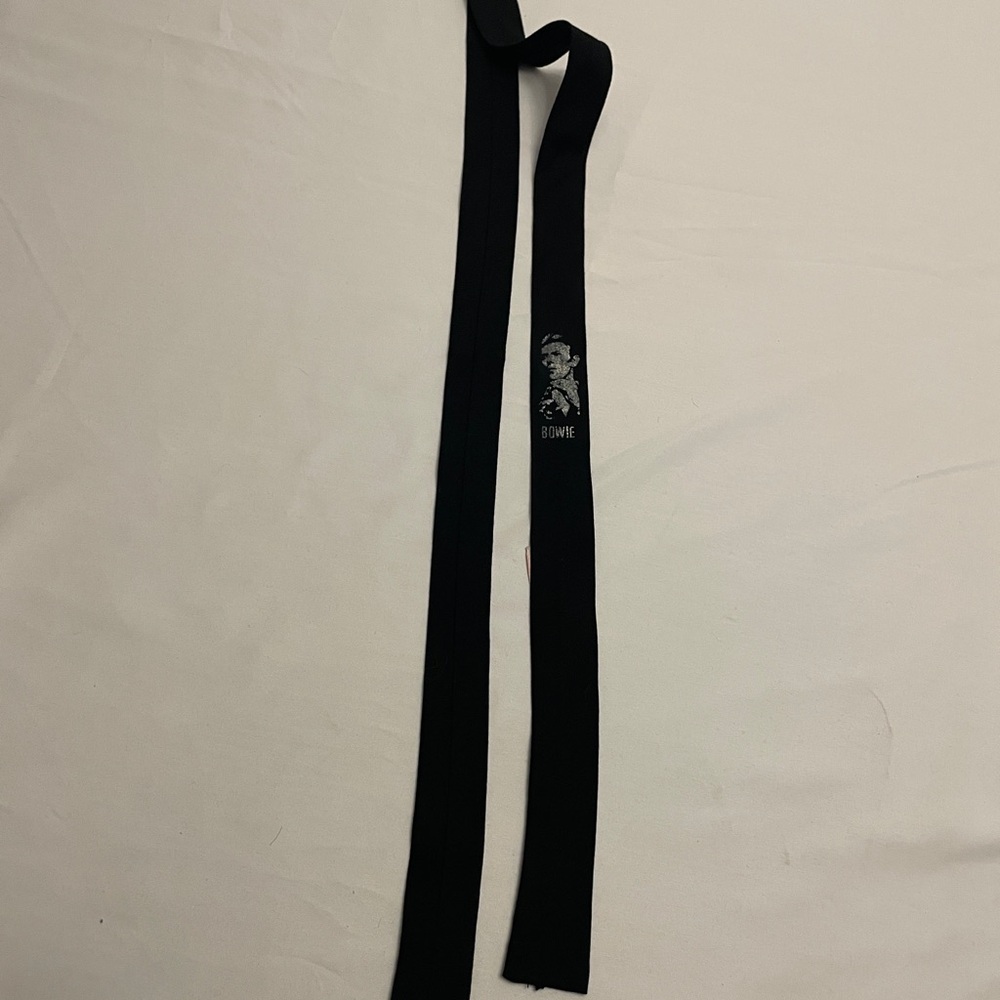 Black Vintage David Bowie Tie